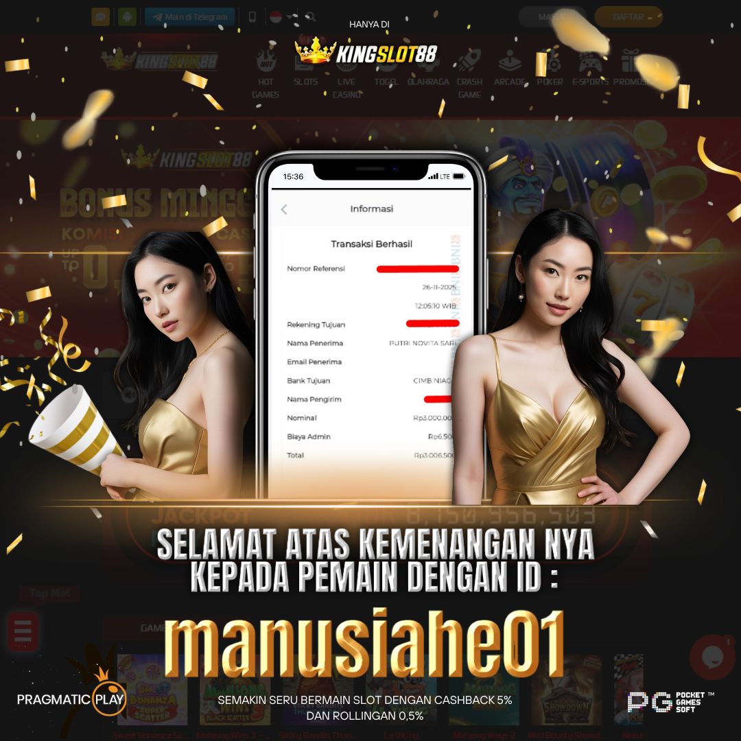 SELAMAT ATAS KEMENANGANNYA UNTUK ID : manusiahe01
